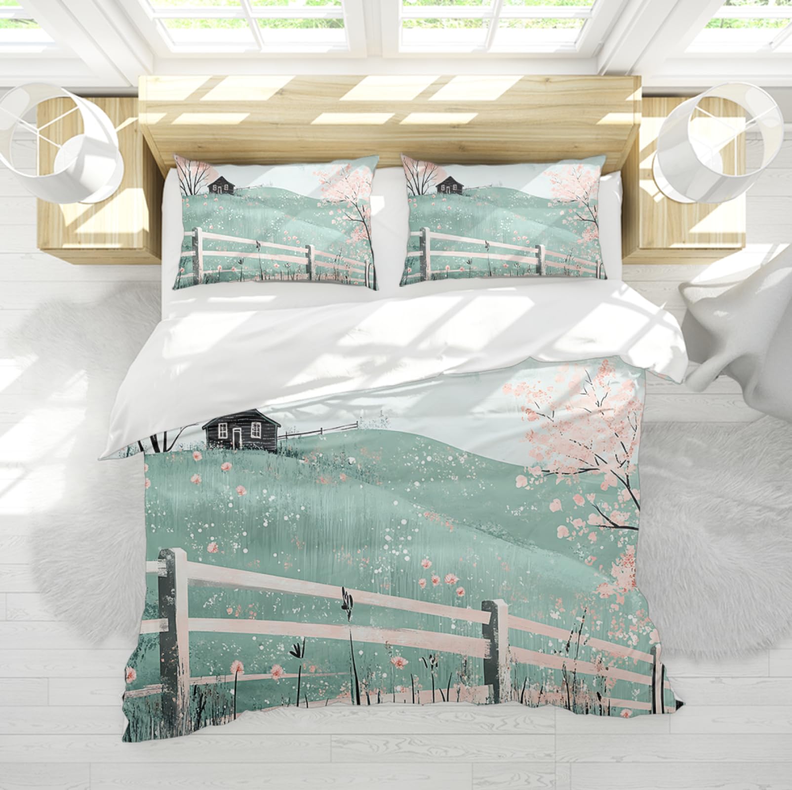 Housse de couette fleurie pour une ambiance de chambre moderne