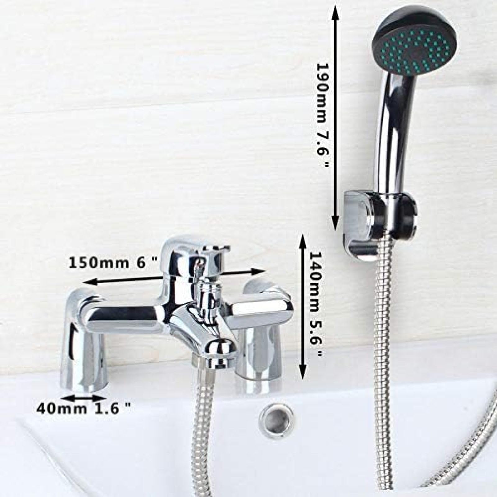 Set di rubinetti per Doccia da Bagno Miscelatore per Vasca da Bagno a Pioggia Miscelatore per Doccia in Ottone con doccetta