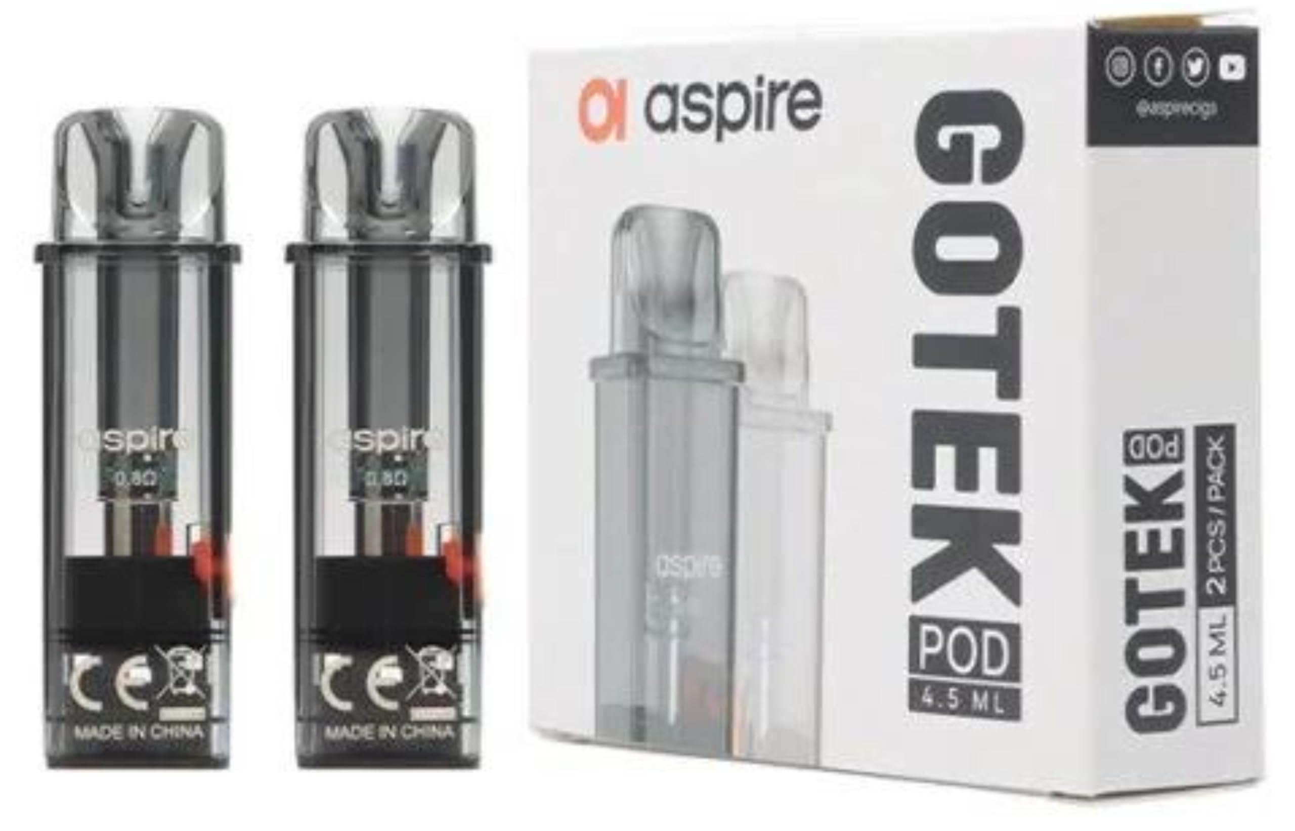 gotek x replacement 0.8ohm xl pod by aspire Aspire Gotek X Replacement Pods