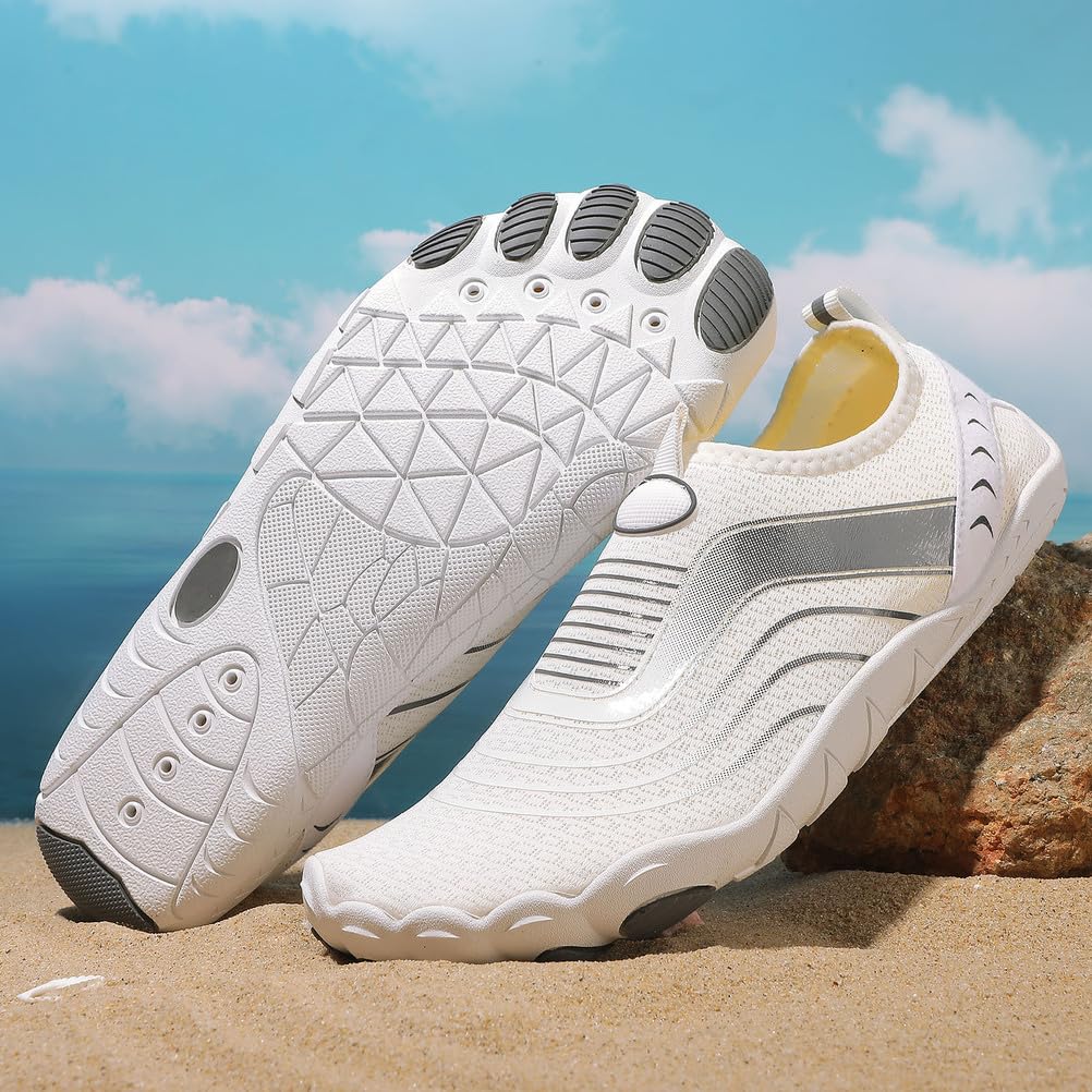 Wasserschuhe für Damen Herren, Mesh Schlüpfer Schnelltrocknende Barfuß Aqua Schuhe für Schwimmen, Pool, Bootfahren, Surfen, Tauchen, Yoga