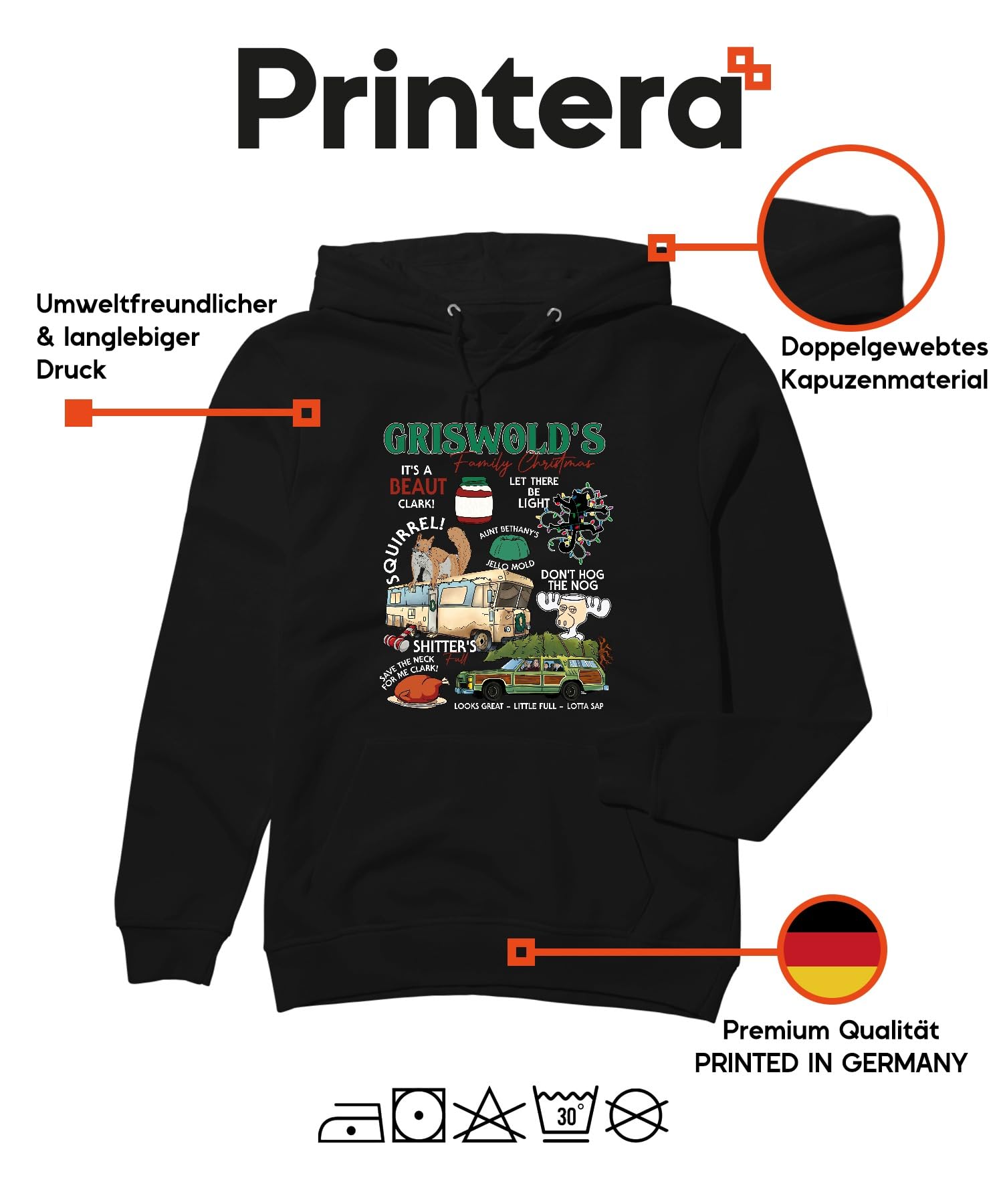 Griswolds Family Christmas piękne cytaty - Boże Narodzenie Boże Narodzenie, unisex, bluza z kapturem