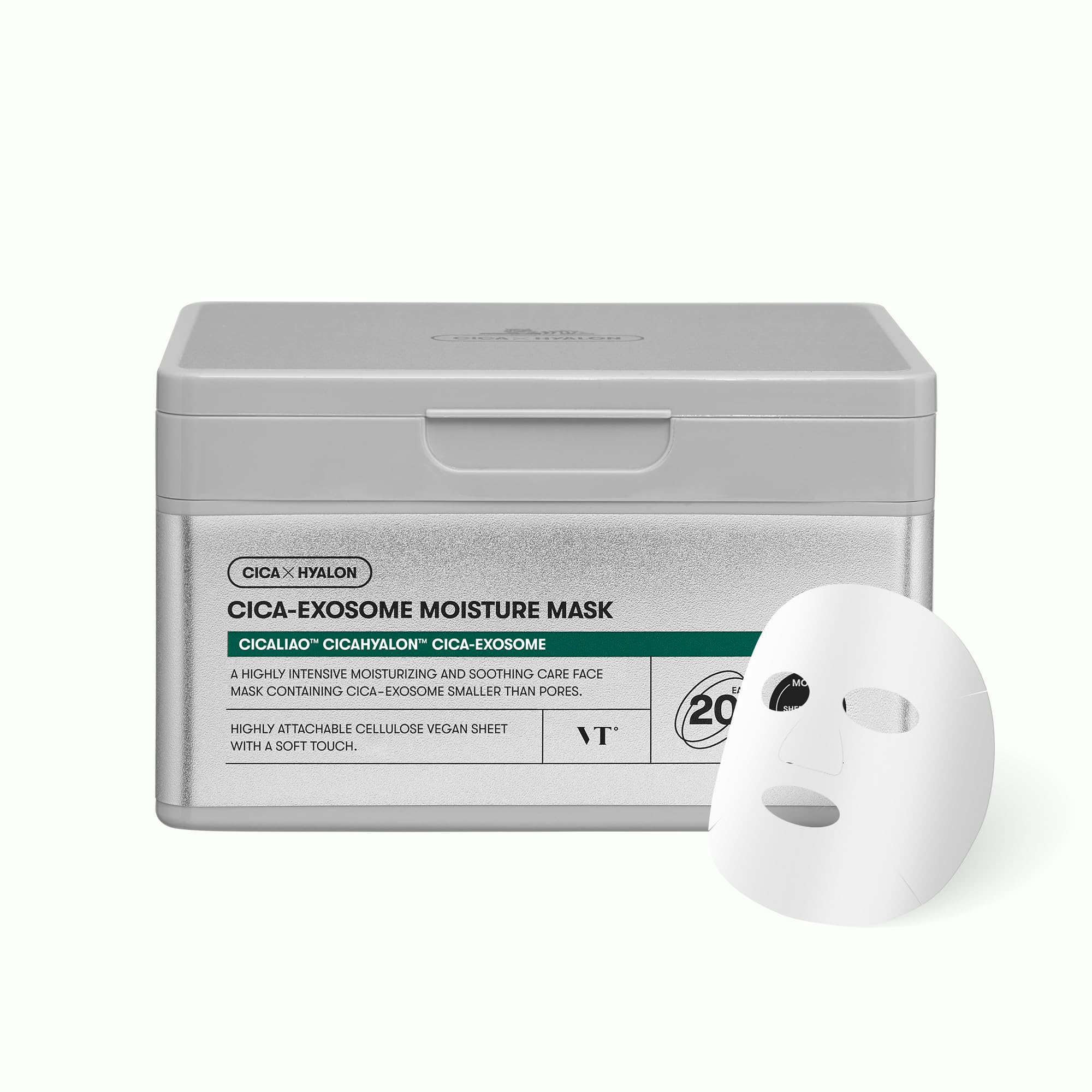 Amazon.com : VT COSMETICS Cica-Exosome Moisture Mask 20 Sheets