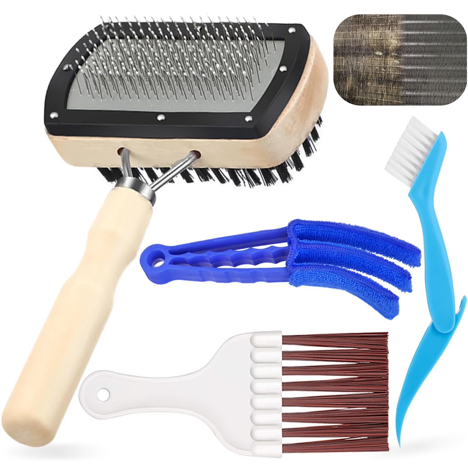 4 Pieces Air Conditioner Condenser Fin Cleaning Brush, AC Coil Cleaner - View #6