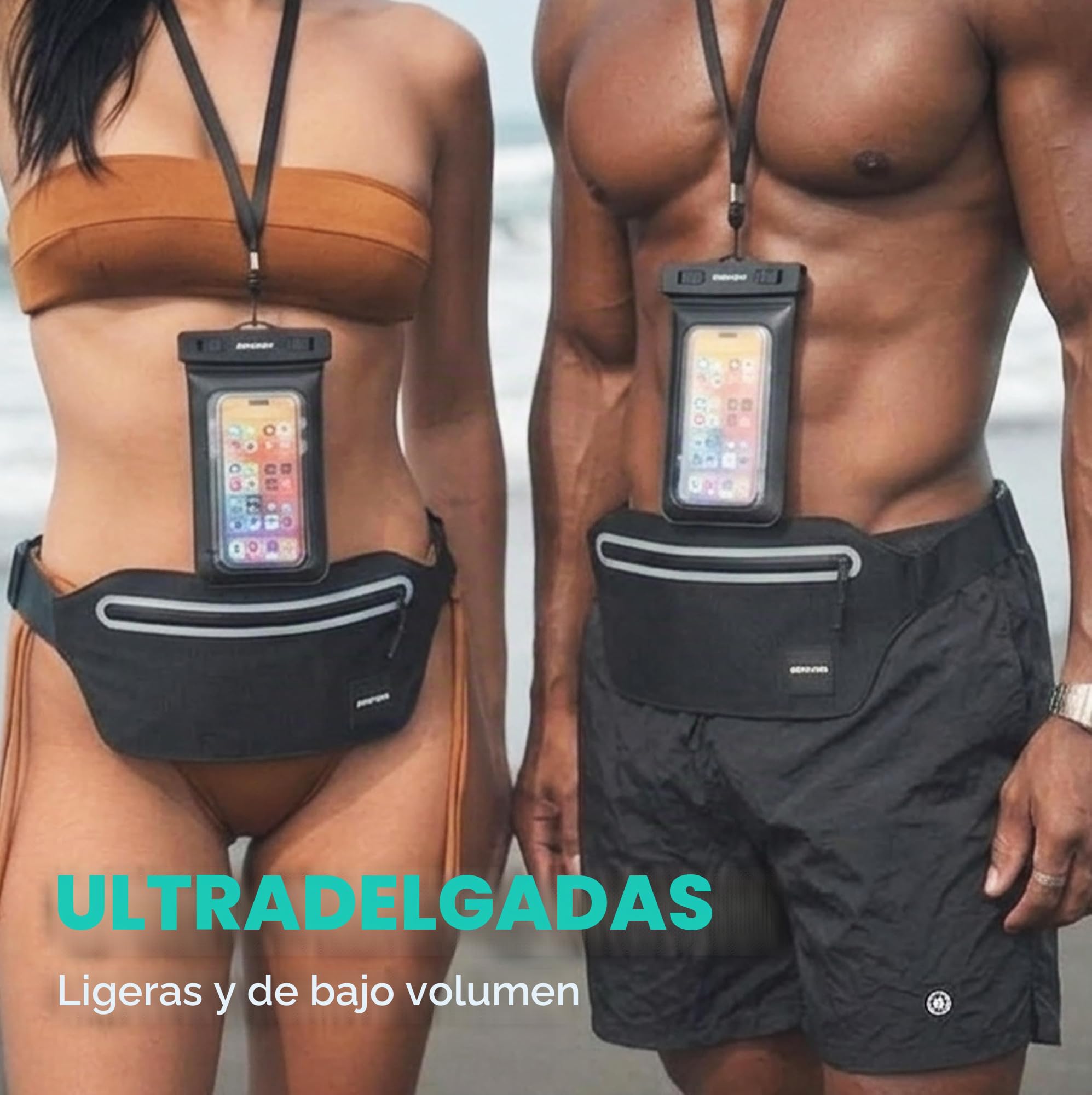 DRENCH 100% Underwater Waterproof Fanny Pack. Waist Pack. Submersible Waterproof Phone Pouch. Dry Bag for Swimming, Boating, SUP & Snorkelling. Underwater Phone case. Floating Belt Bag. Dry Bag Travel