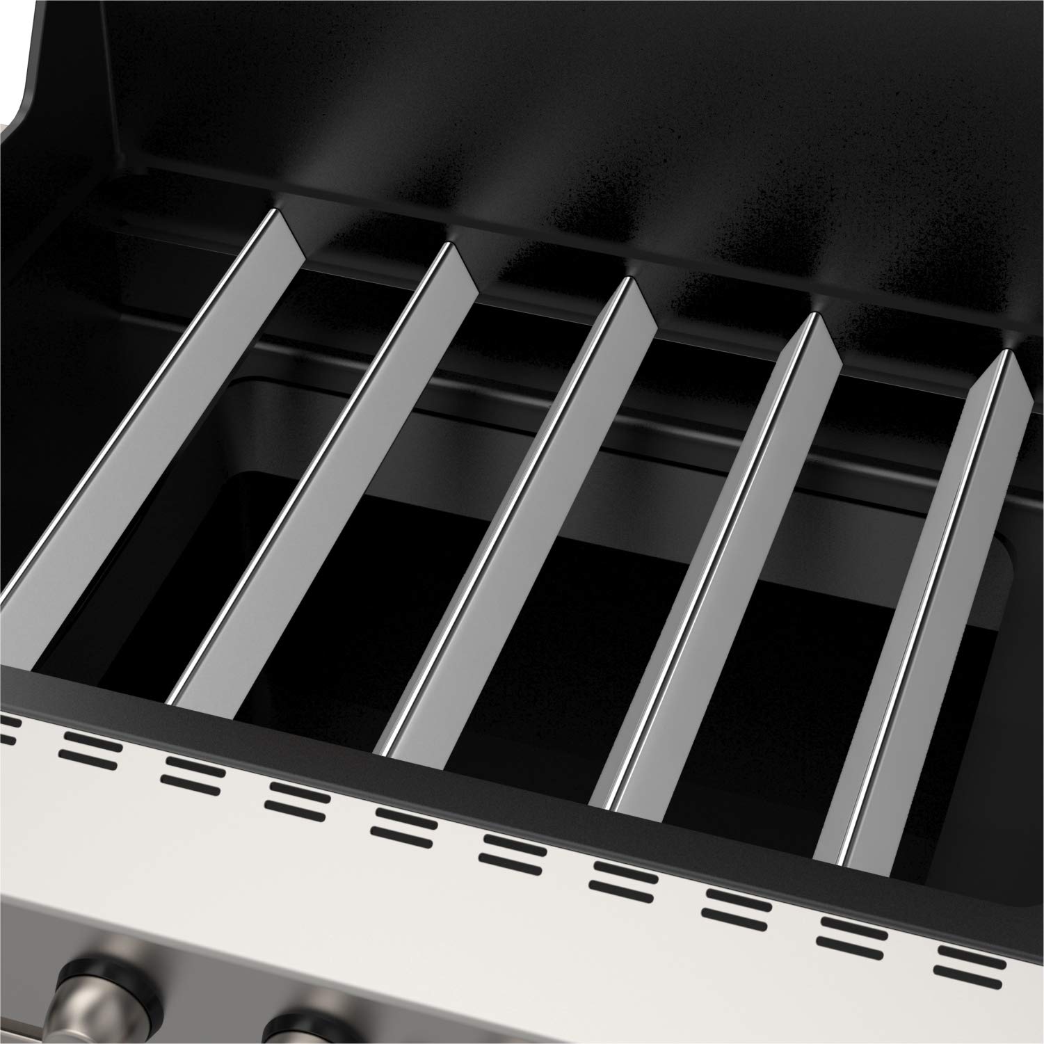 onlyfire 54,6 cm Barres Flavorizer en Acier Inoxydable pour Weber Spirit 500, Spirit E-210 (Contrôle Latéral, Avant 2012), Genesis Silver A, Remplacement pour Weber 7535, 5 Pièces