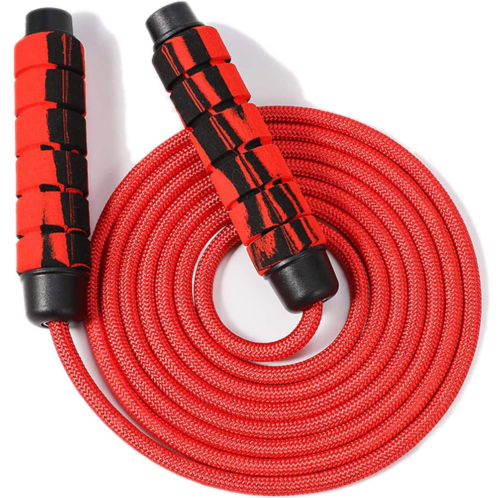 Skipping Rope Adult - Fitness Jump Rope, Skipping Rope Weighted Double Ball Bearing Skipping Rope Cotton Rope Adjustable Length-image-34