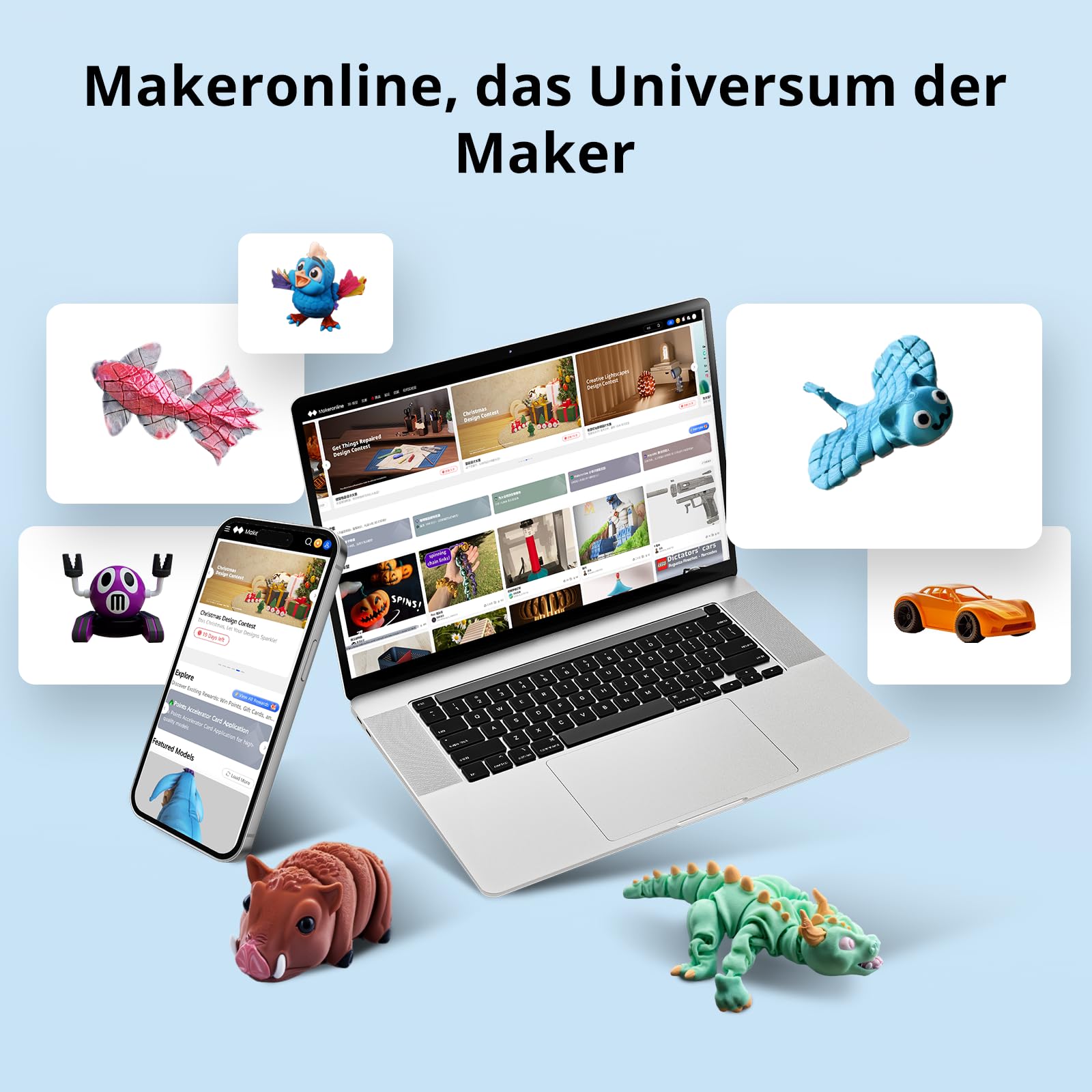 Anycubic Kobra S1 Combo 3D-Drucker Mehrfarbig, Geschlossene CoreXY-Struktur, 600 mm/s Schnelles Drucken, Trocknung Filament während des Drucks, 320 °C Hotend, Druckgröße 250 x 250 x 250 mm