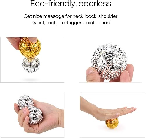 Miniatura 5 de Masajeador de bola de acupresión masajeador activo con pinchos para mano, pie, cuello, espalda, hombro, cintura, punto de activación, acción de