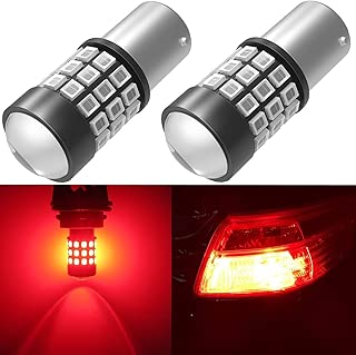 Alla Lighting BAY15D 1157 LED Strobe Brake Lights Bulbs Super Bright 12V 2835-SMD Car Truck Motorcycle Red Flashing Stop Light Replacement 7528 2357 2057 3496 - coolthings.us