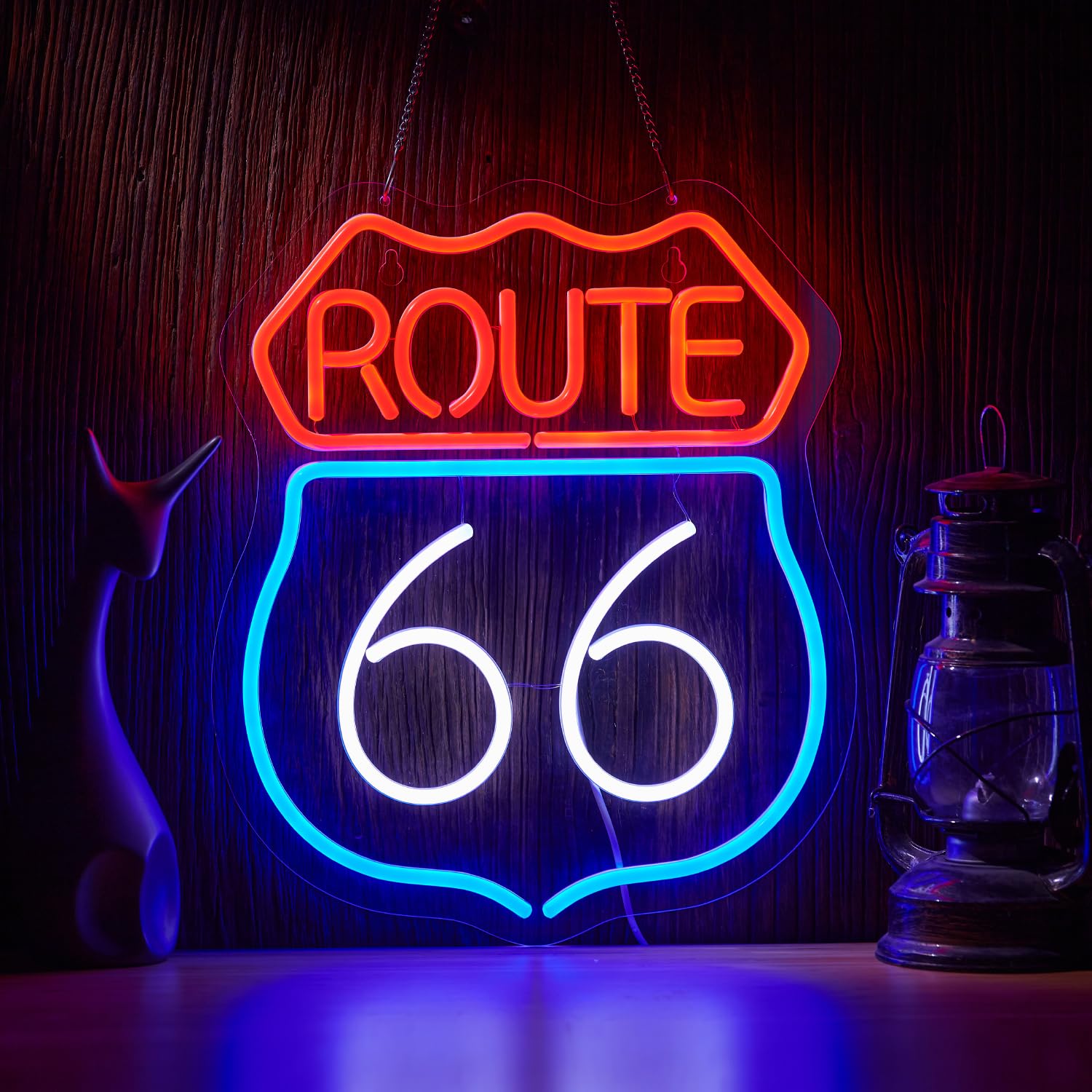 Amazon.com : Historic Route 66 Neon Sign for Wall Decor Dimmable