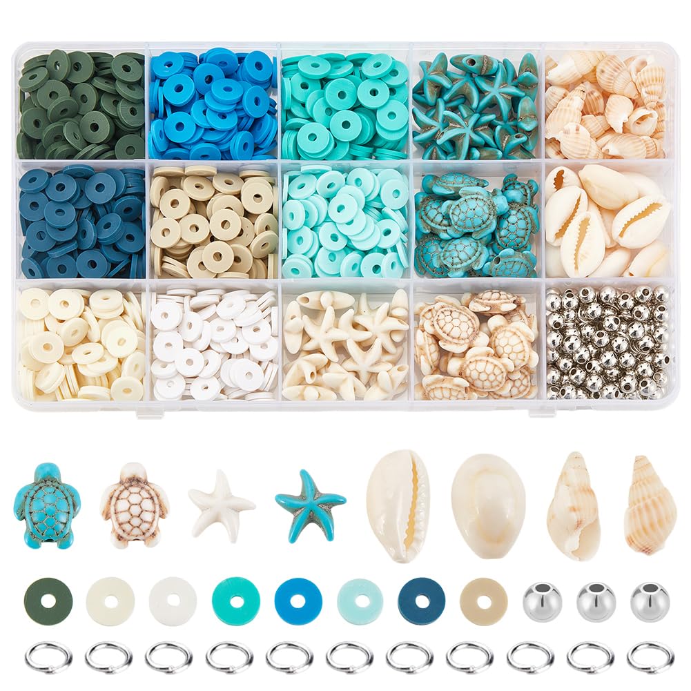 Perles tortues et étoiles de mer UNICRAFTALE pour fabrication bijoux bohème
