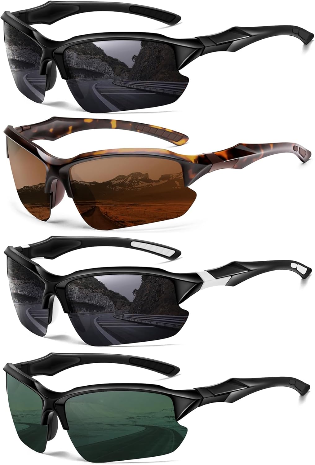 4PACK Sports Polarized Sunglasses...