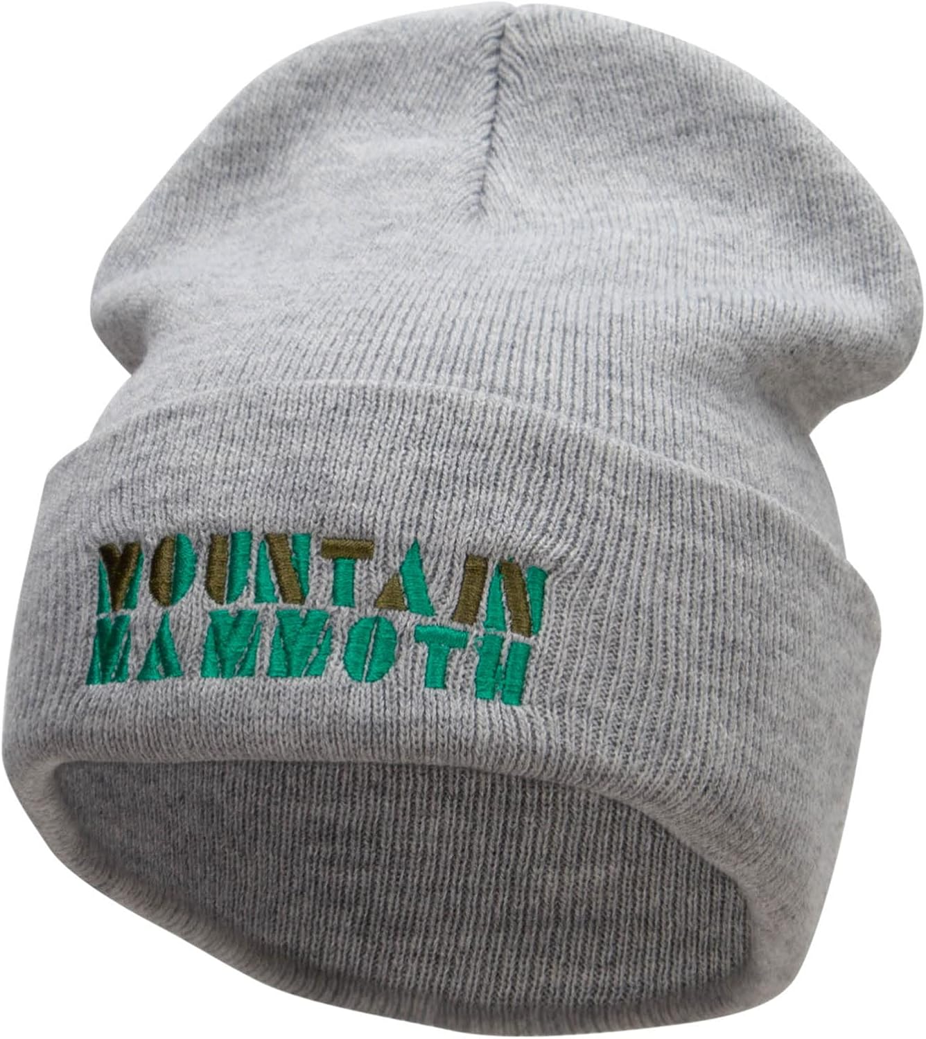 e4Hats.com Mountain Mammoth Embroidered 12 Inch Long Knitted Beanie