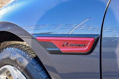 Miniatura 5 de Juego de 2 emblemas deportivos R de repuesto para automóvil 08F59-TVA-120 (rojo)