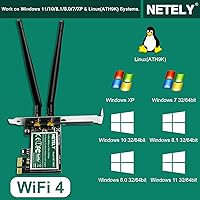 Vista 4 de NETELY Wireless N Dual Band 600Mbps 2-Stream PCIE WiFi Adapter for Desktop PCs, PCIE WiFi Card, 2.4GHz 300Mbps and 5GHz 300Mbps, Qualcomm Atheros