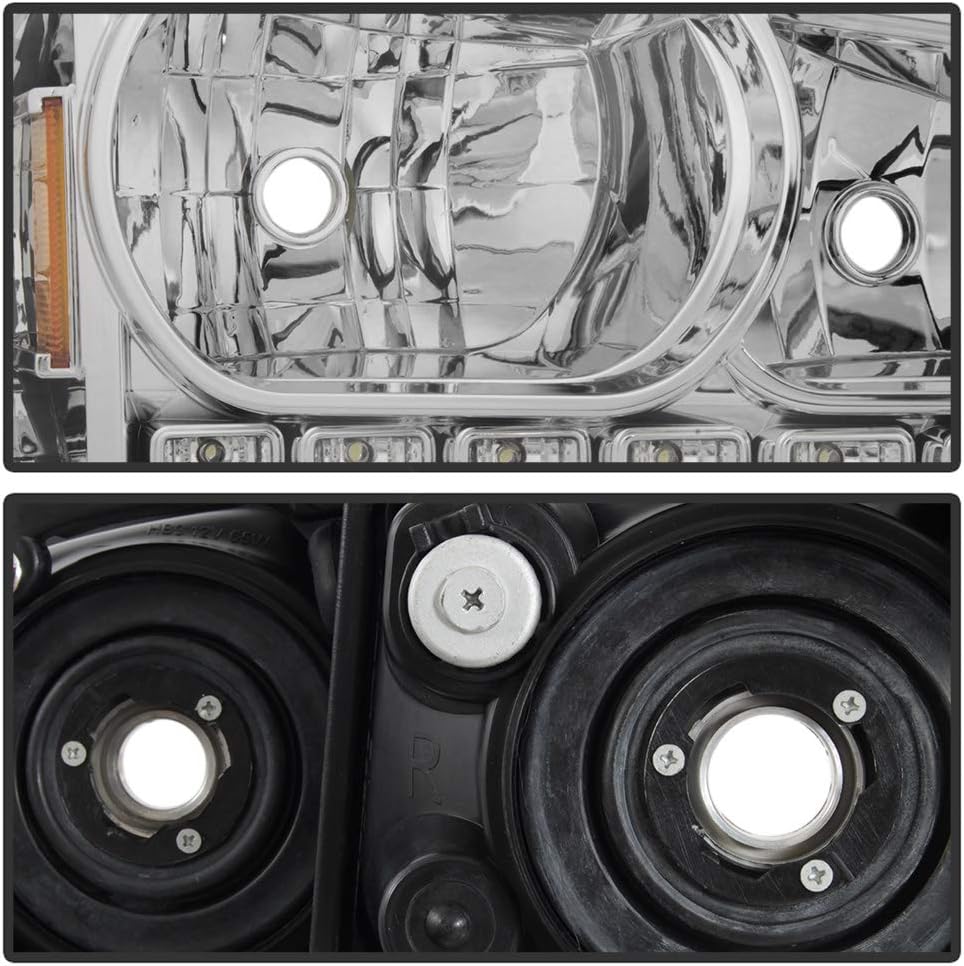 ACANII - For 2006-2010 Dodge Charger DRL LED Headlights w/Built In Corner Turn Signal Lights Driver & Passenger Side