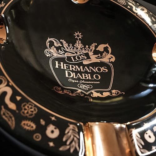 Miniatura 6 de Cenicero grande para cigarros al aire libre, exterior, patio, interior, bandeja de cenizas de cerámica Fancy & Cool 4 soportes cenicero perfecto