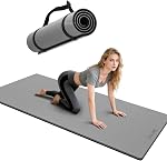 Yoga Mat Thick(8mm)Exercise Mat Non Slip Anti-tear,Pilates Mat for Men and Women,Workout Mats for Home,Barefoot Workouts and Floor Exercise,with Carrier Strap(183x 63cm)
