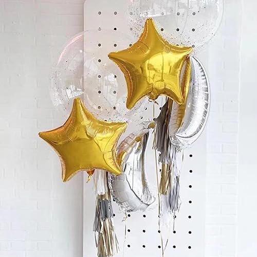 Miniatura 5 de 30 globos dorados con forma de estrella de 18 pulgadas en forma de estrella, globos de helio Mylar para decoración de mujeres, niñas, niños, día de