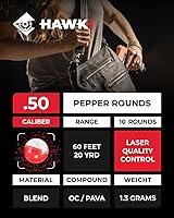 Vista 2 de Bolas de pimienta Hawki calibre.50 o calibre.68 o bolas de polvo menos letales para armas de paintball