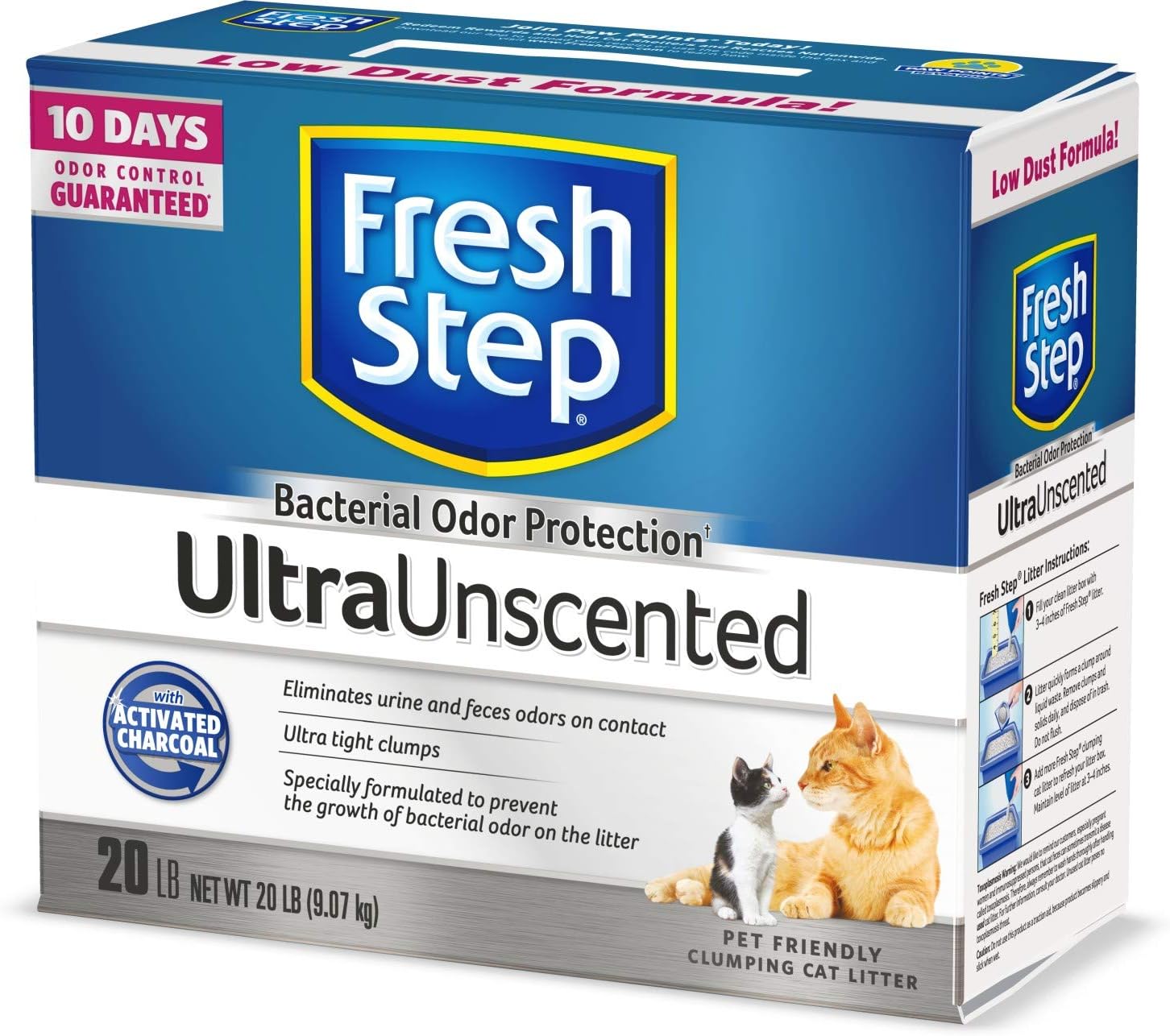 Fresh Step Ultra Unscented Litter, Clumping Cat Litter, 20