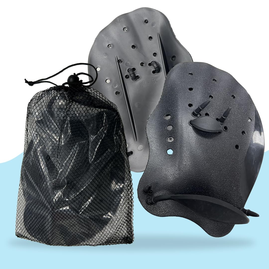 kina - Pinne per Mani Nuoto Professionale | Comfort, Velocità e Performance Superiori | Regolabili e Comode | Per Principianti ed Esperti