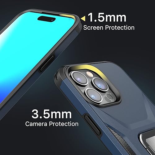 Miniatura 5 de MYBAT Pro Stealth Series - Funda para iPhone 14 Pro con soporte de 6.1 pulgadas, soporte magnético para automóvil, resistente protección contra