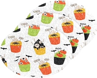 Halloween Cupcake Scary Sweets Kitchen Sponges Cleaning Dish Sponges Non-Scratch Scrubber Sponge for Kitchen Bathroom Cars, pack of 3