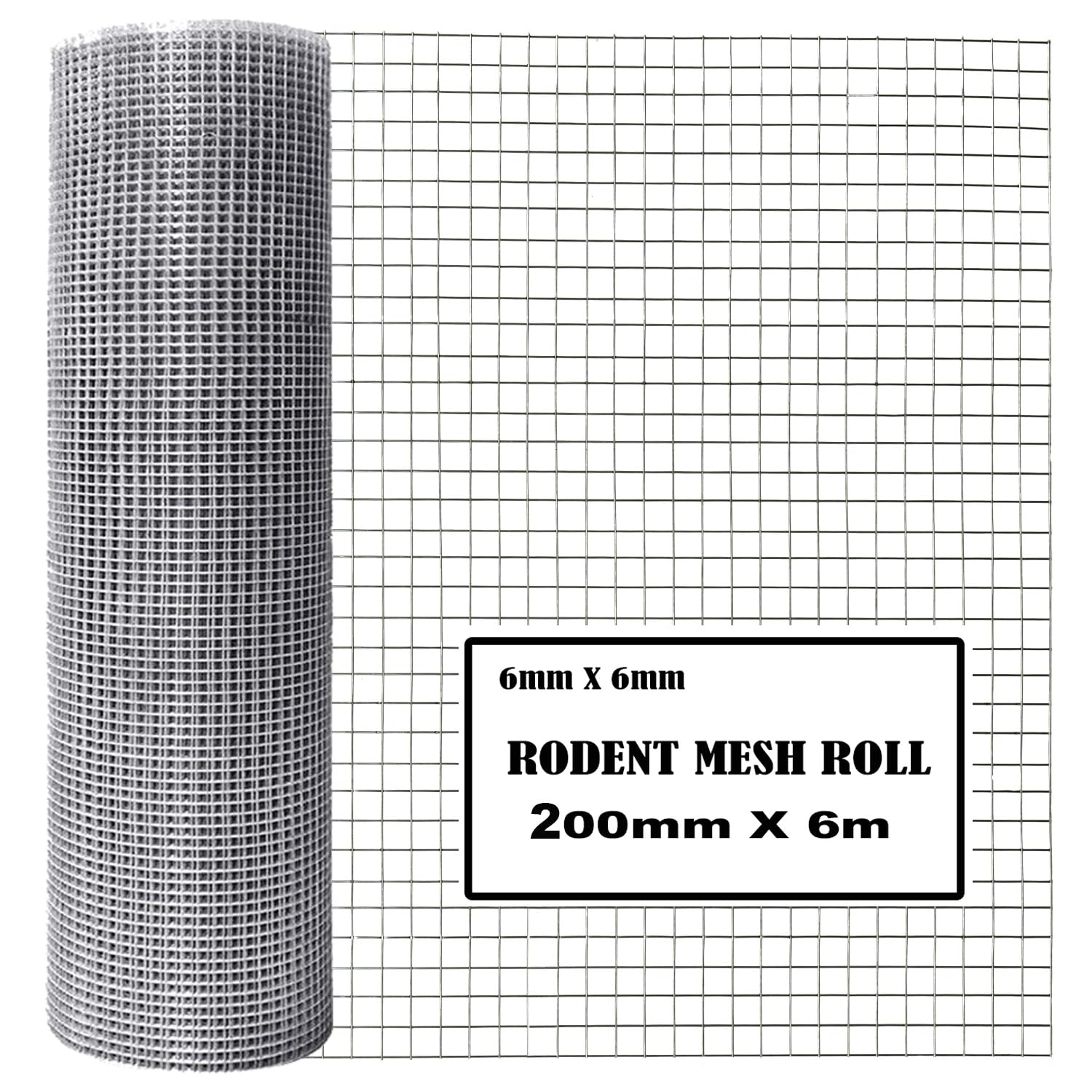 Space-IOT 20cm X6M, Rat Proof Wire Mesh,Rodent Mesh Rolls,Welded Metal Plants Mesh,Pest Prevention for Filling In Gaps Around The Home & Garden,Stop Mice, Mouse, Squirrel, Bird Access