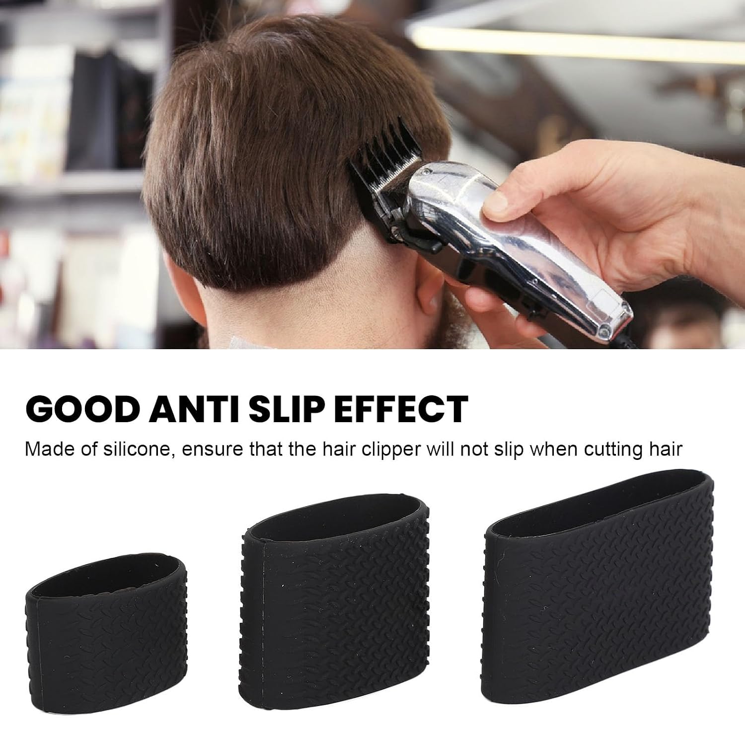 3pcs Clipper Bands with Shock Absorption Anti Slip Elastic Protective Sleeve Bands for Shop
