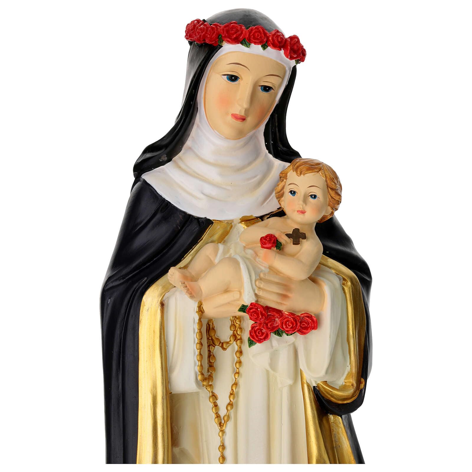 Holyart Statue in resina e PVC: Santa Rosa da Lima dipinta a mano 40 cm resina