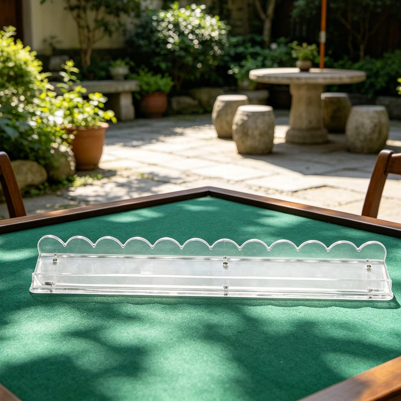 Poussoirs, Racks de Mahjong Acrylique Antidérapant Festonné Magnétique | Poussoir et Porte-Tuiles de Mahjong Pour Soirées De Jeux, Clubs, Réunions Familiales, Voyages Et Centres Pour Seniors