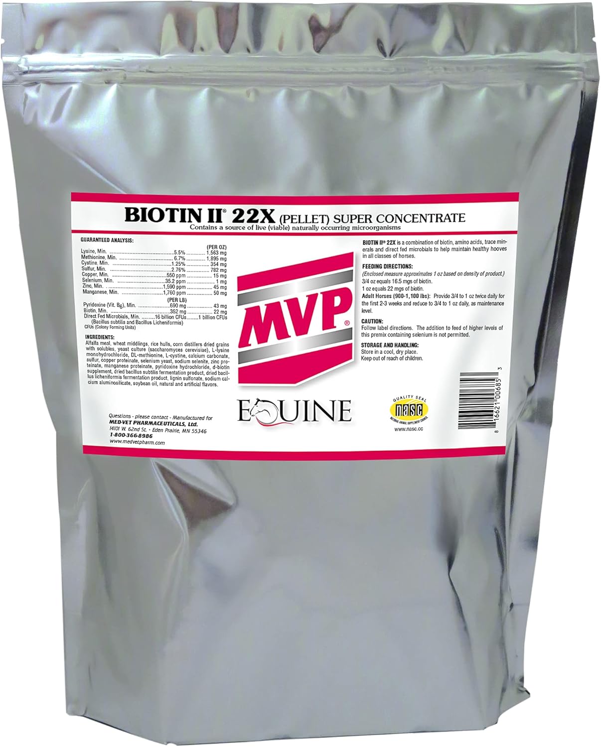 Biotin II 22X (10lb) Pelleted Hoof Supplement for Horses