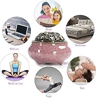 Vista 8 de Quemador de incienso de cerámica con soporte de incienso de calabash, 3 en 1, palo o bobina de cono, quemador de incienso con tapa de latón