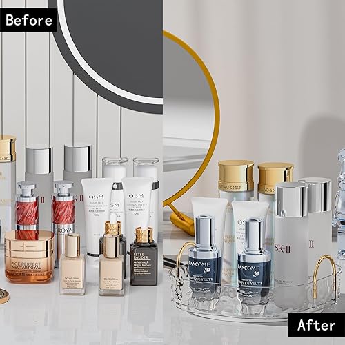 Miniatura 4 de Organizador de maquillaje giratorio 360, organizador giratorio de 1 nivel para el cuidado de la piel, organizadores de perfumes, almacenamiento de