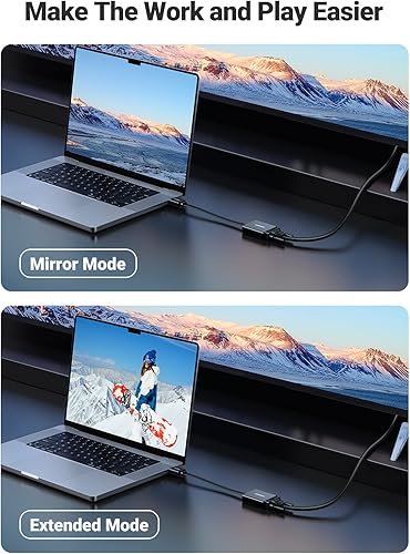 Miniatura 4 de UGREEN Adaptador activo HDMI a VGA con conector de audio de 0.138 in HDMI macho a VGA hembra hasta 1080P para PC portátil Ultrabook Raspberry Pi