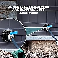 Vista 3 de Conectores de montaje de mamparo de PVC de 2 piezas, macho de 3/4 pulgadas, barril de lluvia para tanque de agua hembra de 1/2 pulgada, kit