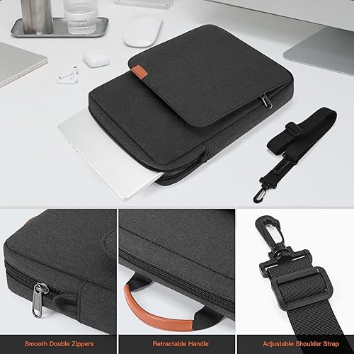 Miniatura 10 de Funda de transporte para tablet de 13.3 a 14 pulgadas para iPad Pro M4 y Air M2M3 2025, iPad de 12.9 pulgadas, portátil de superficie de 13.8