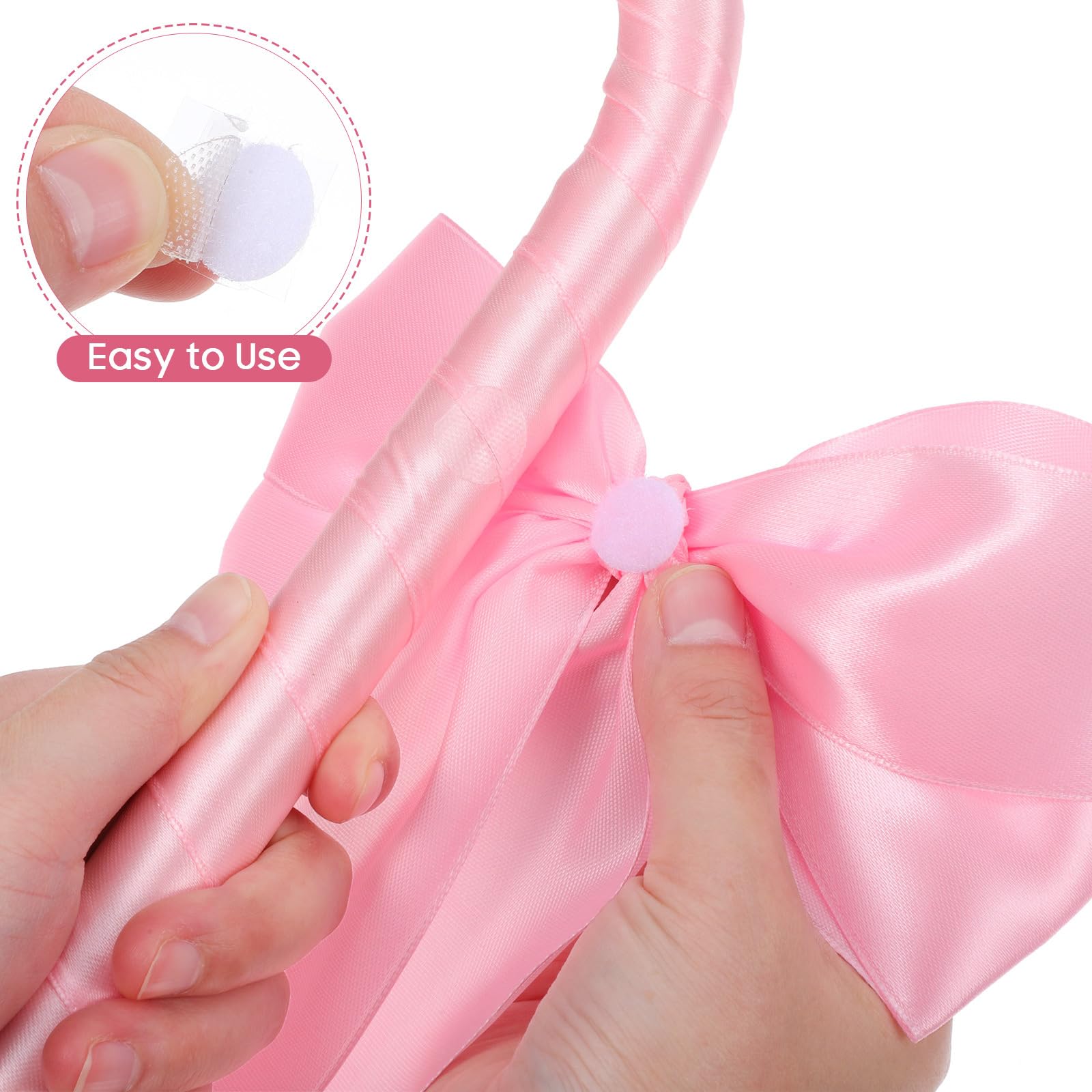 MAGICLULU Canne d'halloween, Accessoire de Costume de Berger, de Nœud en Plastique Rose pour Fête, Cosplay, Béquille Décorative pour Représentation sur Scène