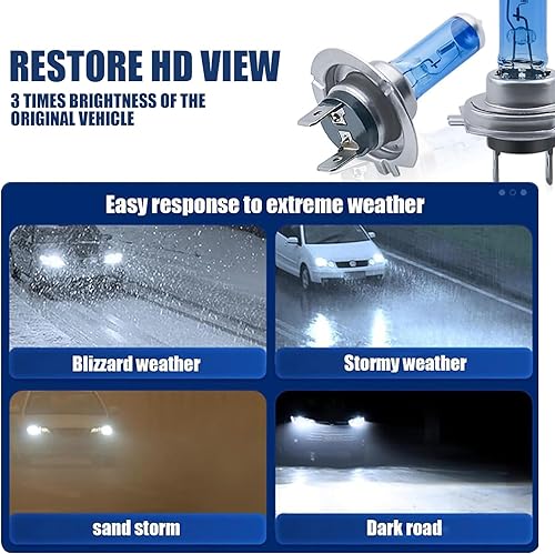 Miniatura 7 de UGSHY 2 bombillas LED H7, foco de luz baja de 6000 K, blanco frío, 12 V, 100 W, haz alto de luz baja, luz antiniebla, kit de conversión LED súper