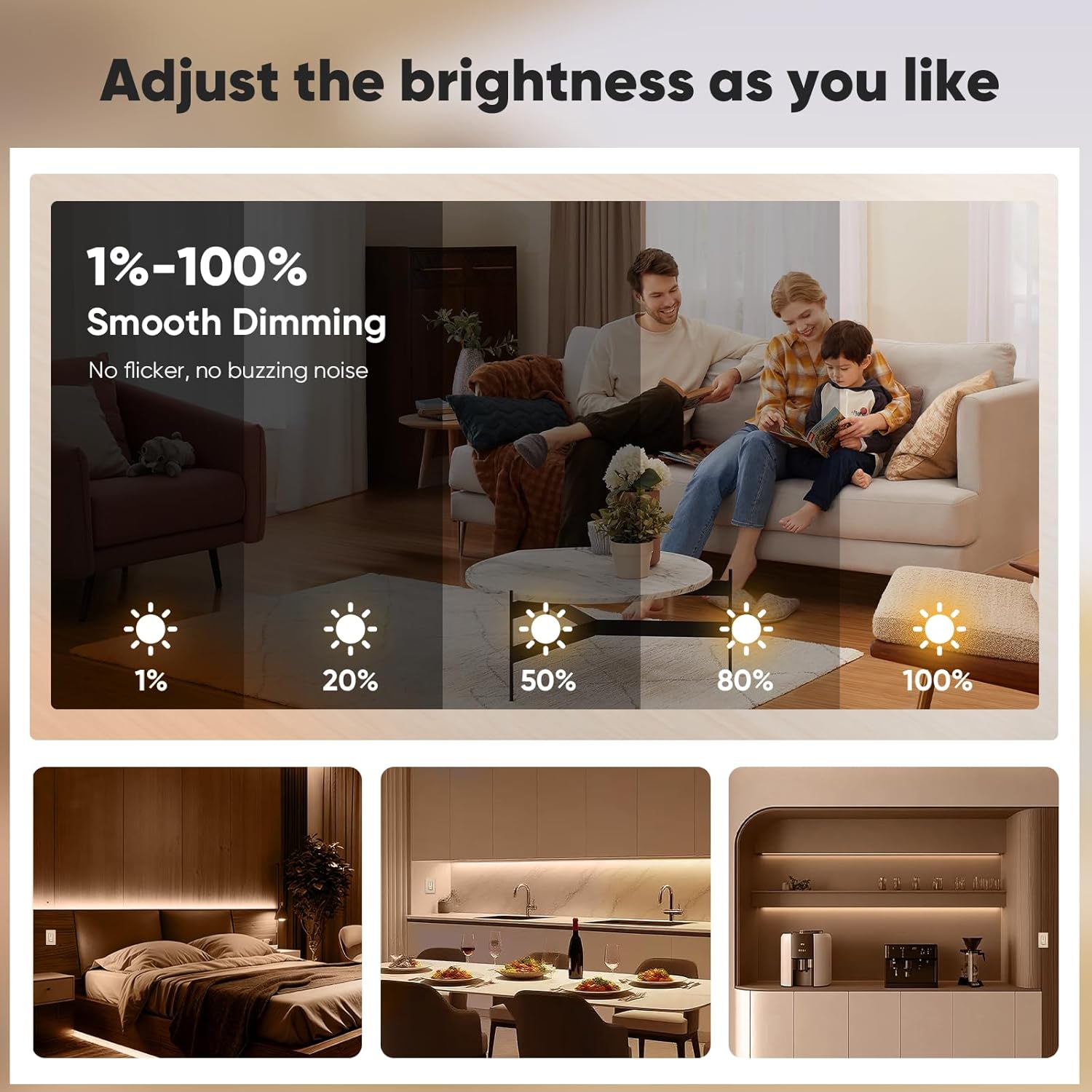 12V 60W Dimmable Switch Driver Integrated Unit,No Extra Transformer Required, Featuring Smooth&Flicker-Free Dimming,Power Memory Function，120V AC to 12V DC, Supports Single-Pole/3-Way Installation.