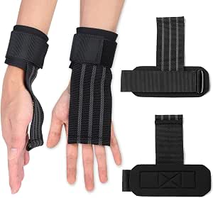 Bande Poignet Musculation 2 Pcs - Support Réglable Velcro, Protection Crossfit Gym Fitness, Noir Unisexe