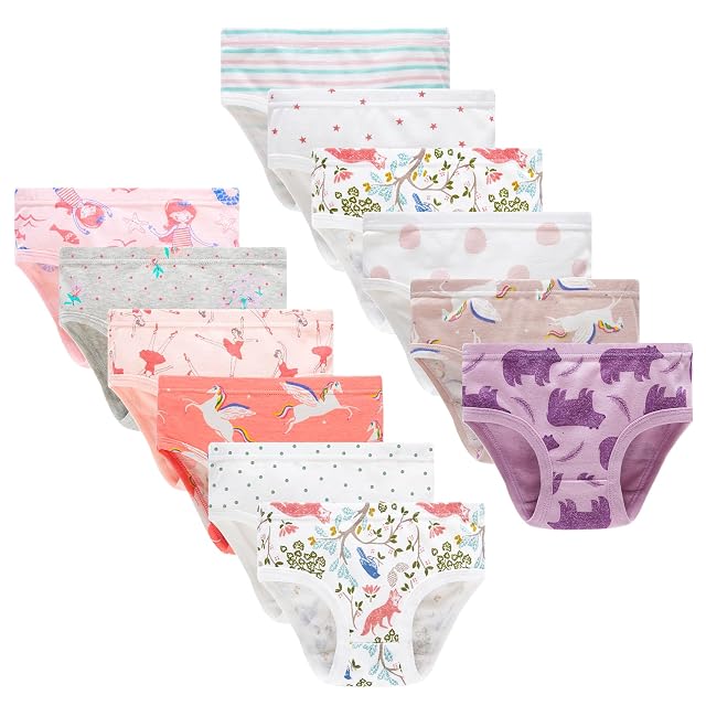 Barara King Little Girls Soft Cotton Underwear Toddler Undies Kids panties