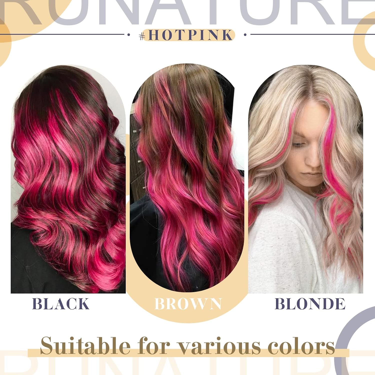 RUNATURE I Tip Hair Extensions Real Human Hair Pink Keratin Hair Extensions Colored Pink Human Hair Stick I Tip Extensions Real Hair 14 Inch 20 Gram - Image 4