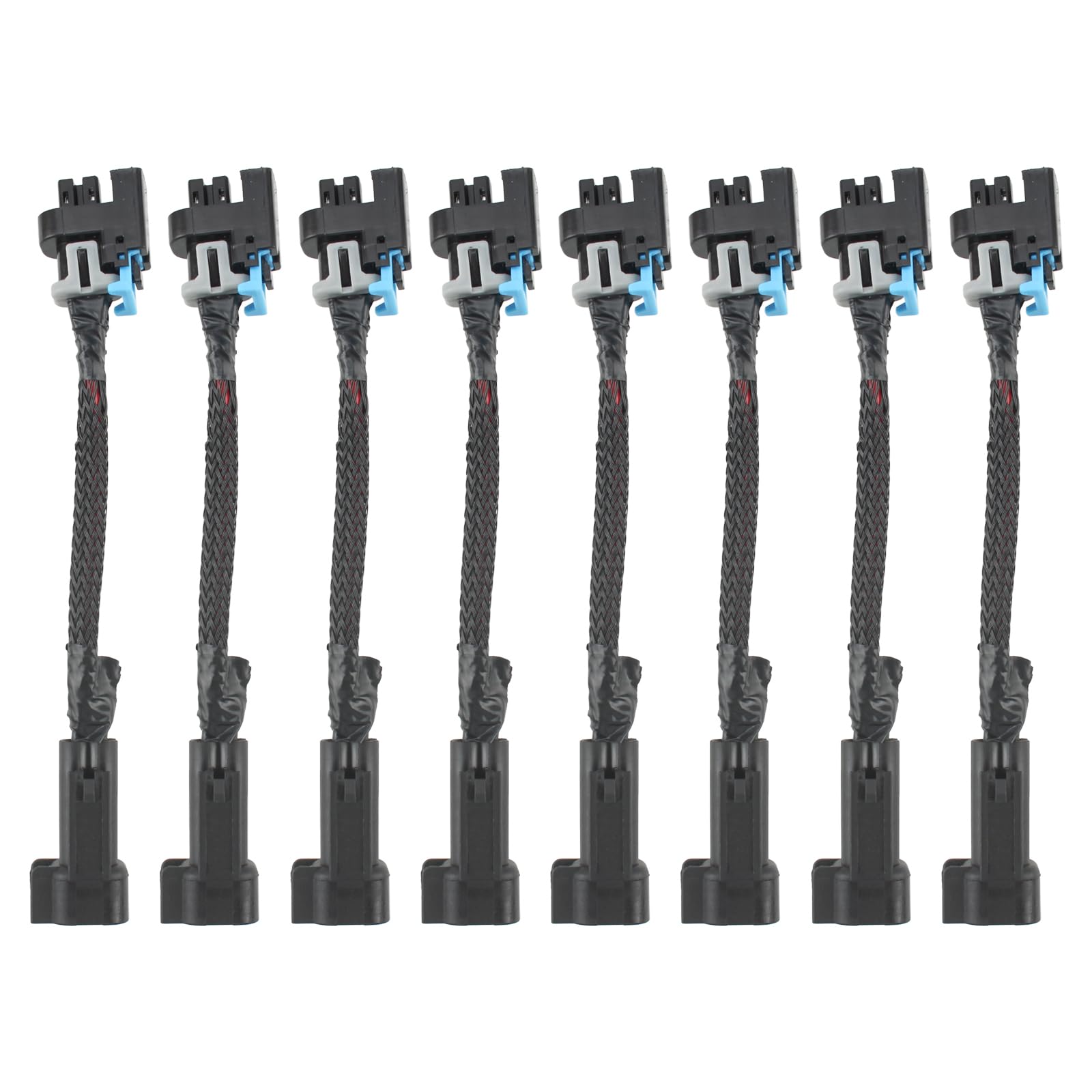 Carbhub8Pcs Wire Harness Adapter Pigtails Fit for LS Gen 3 Tuck USACAR EV6 to Mini Delphi Multec 2 Fuel Injector, Connector, Lock, Seals, & Terminals WAINJ40