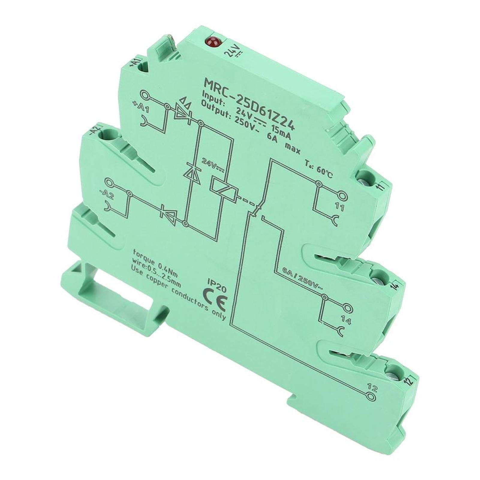 MRC-25D61Z05 5V Ultradünnes SPS-Relaismodul – 6,2 Mm, DIN-Schiene TS35, Schnelle Verbindung, Für SPS-Controller & Aktoren