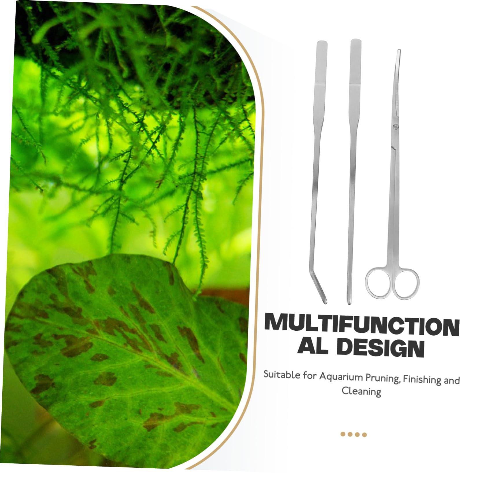BESPORTBLE 4 Ensembles Outils pour réservoirs Aquatiques Outils d'aquarium Accessoires d'aquarium Ciseaux Aquatiques Outils Plantes Aquatiques Outils d'aquascaping Acier Inoxydable Silver