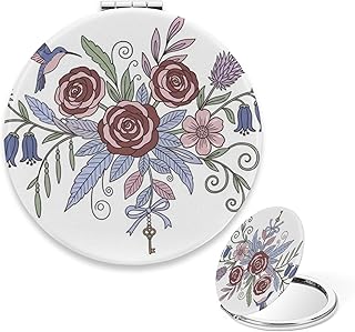 Espejo compacto, espejo de maquillaje floral ...