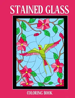 Stained Glass Coloring Book: Stress Relieving Designs for Kids and Adults (Nine Muses Coloring Books)
