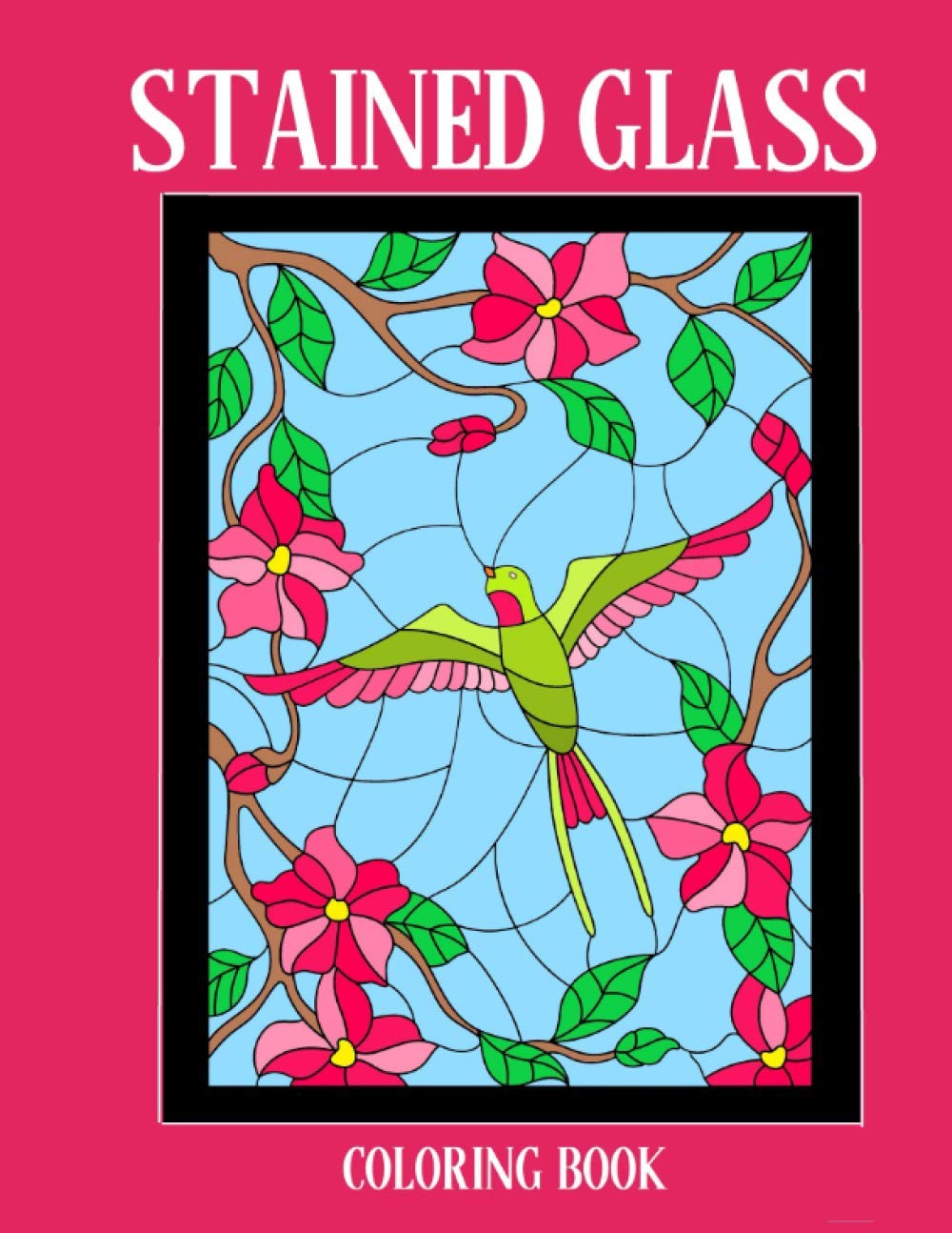 Stained Glass Coloring Book: Stress Relieving Designs for Kids and Adults (Nine Muses Coloring Books)
